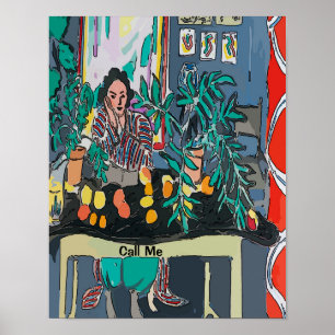 Poster Appelez-moi, Téléphone portable, Jardin, modifier