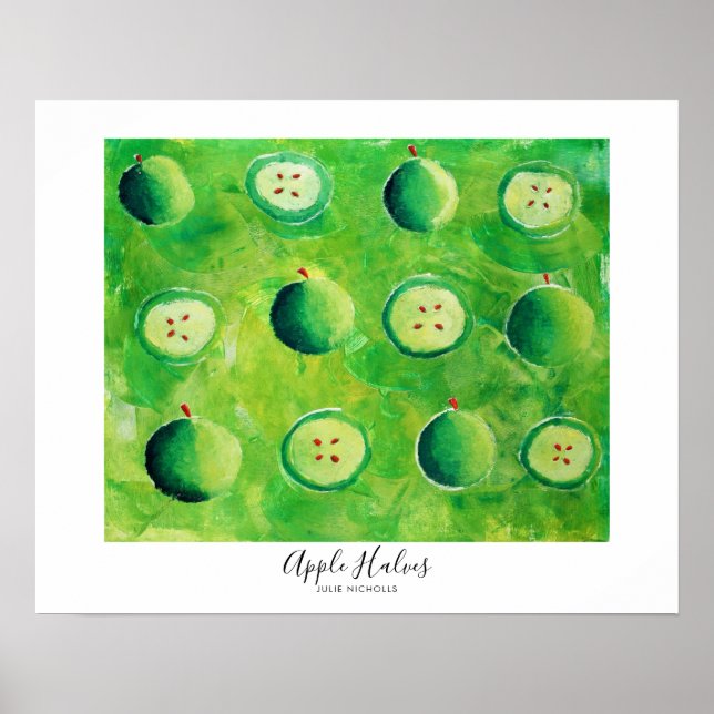 Poster Apple Halves Peinture (Devant)