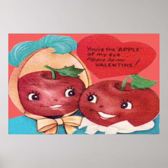 Poster Apple Of My Eye Heart Valentine (Devant)