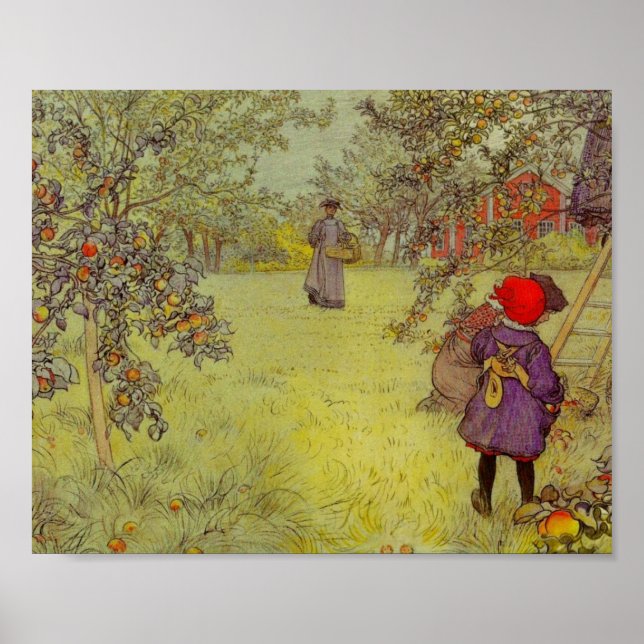Poster Apple Orchard Harvest (Devant)