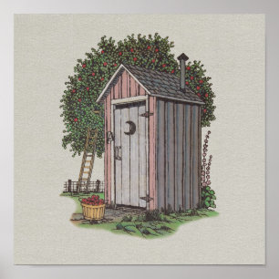 Poster Apple Orchard Outhouse