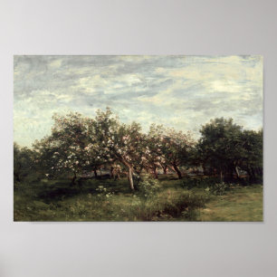 Poster Apple Orchard Paysage Art Imprimer Pays Vintage