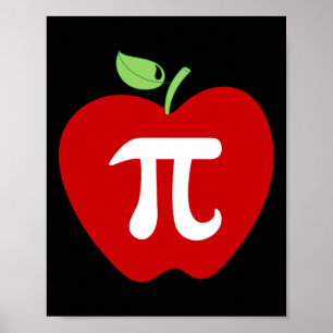 Poster Apple Pi Pomme Pie Alimentation Amoureux Math Ense