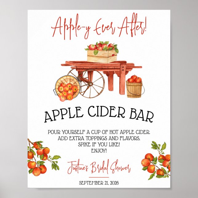 Poster Apple-y toujours après ! Fête des mariées Apple Ci (Devant)