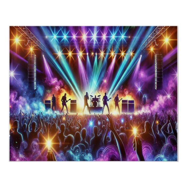 Poster 🎸 apporter l'énergie électrique d'un concert en d (Devant)