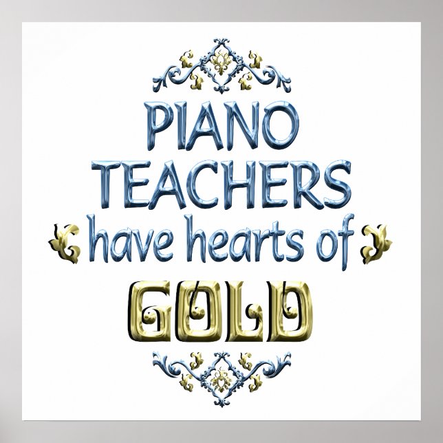 Poster Appréciation de l'enseignant de piano (Devant)