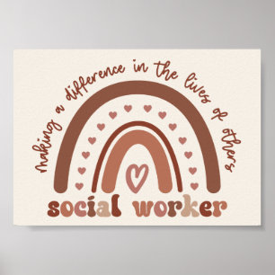 Poster Appréciation des travailleurs sociaux Diplôme Trav