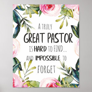 Poster Appréciation du pasteur Cadeau Pastor Merci citati