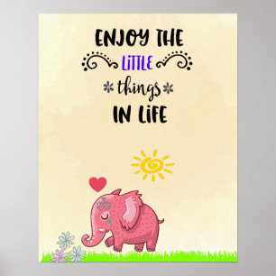 Poster Appréciez Les Petites Choses Fleurs D'Odeurs D'Élé