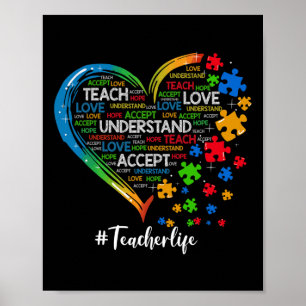 Poster Apprendre Accepter Comprendre Amour Enseignant Coe