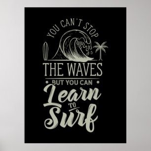 Poster Apprendre Au Surf