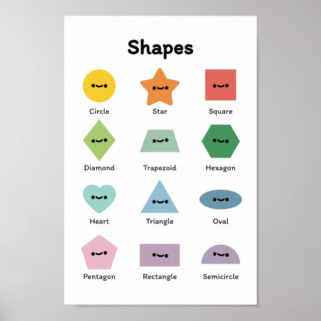 Poster Apprendre des formes (Devant)