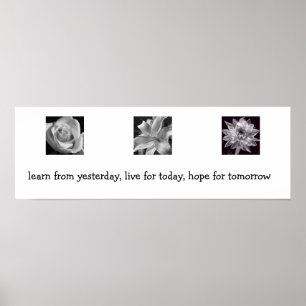 Poster Apprendre, Vivre, Espoir
