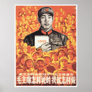 Poster Apprenez Et Faites Comme Le Président Mao Le Dit !