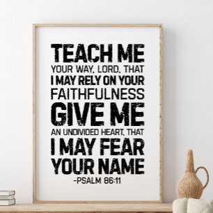Poster Apprenez-Moi, Seigneur, Psaume 86:11