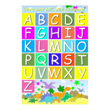 Apprenez votre ABC avec des dinosaures à lire des