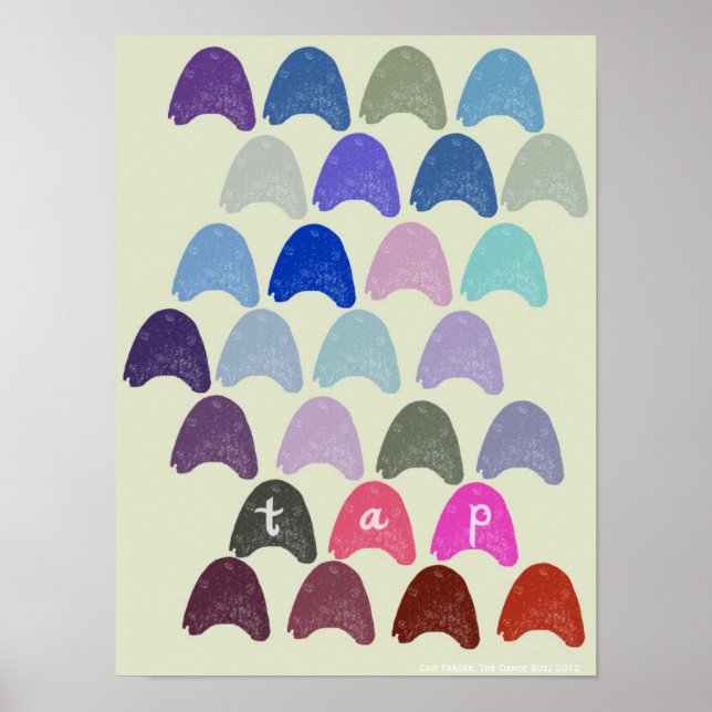 Poster Appuyer sur l'affiche d'impression (Devant)