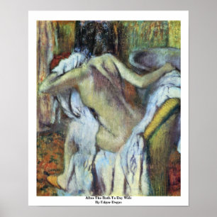 Poster Après Le Bain À Sécher La Femme Par Edgar Degas