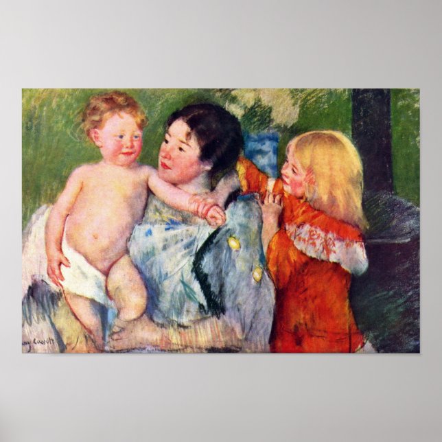 Poster Après Le Bain De Cassatt Mary (Meilleure Qualité) (Devant)