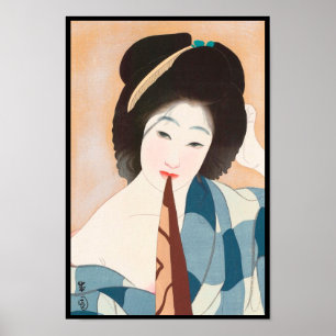 Poster Après le Bath Shima Seien femme vintage japonaise