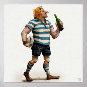 Poster Après Rugby - Rugby Peinture Imprimer