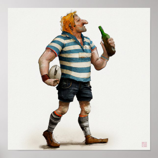 Poster Après Rugby - Rugby Peinture Imprimer (Devant)