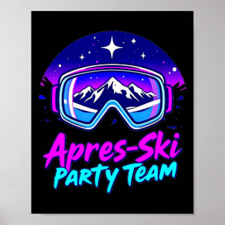 Poster Apres ski party vibes – snowy mountain nightlife A