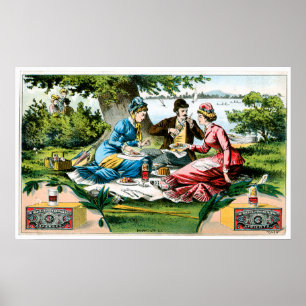 Poster Apricots Vintages fruits et l'art