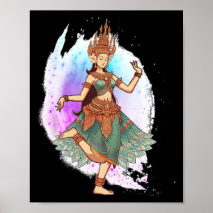 Poster Apsara Danser Cambodgienne Danse Khmer Me Rencontr