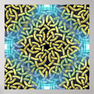 Poster Aqua Background de Victorian Golden