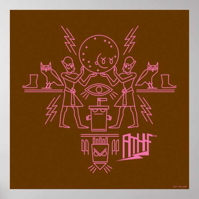 Poster Aqua Teen Hunger Force Hieroglyphics (Devant)