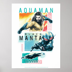Poster Aquaman Modernist Aquaman & Black Manta Graphic