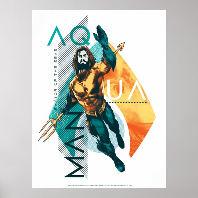 Poster Aquaman | Modernist Aquaman Collage (Devant)