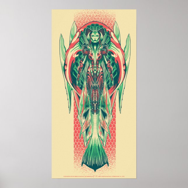 Poster Aquaman | Queen Fisherman Art Nouveau Panel (Devant)