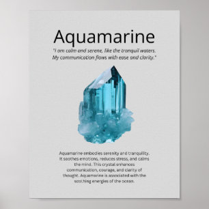 Poster Aquamarine Crystal Signification