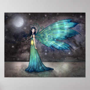 Poster Aquamarine Eve Celestial Gothique Fairy Art Imprim