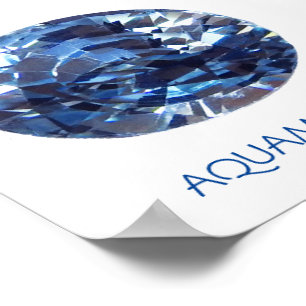 Poster Aquamarine Gemstone