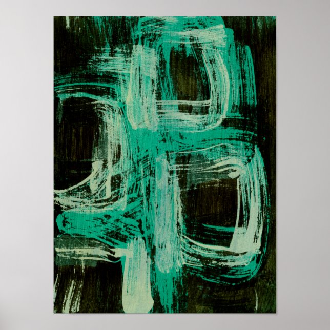 Poster Aquamarine Windows I (Devant)