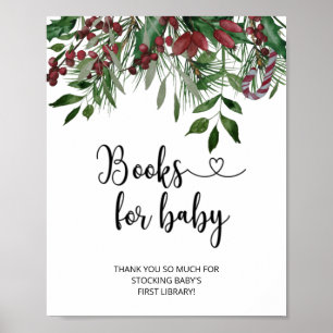 Poster Aquarelle à feuillage persistant livres floraux po