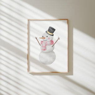 Poster Aquarelle à neige