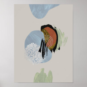 Poster Aquarelle Abstraite géométrique, Abstraite, minima