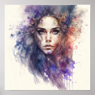 Poster Aquarelle Abstraite pour femme