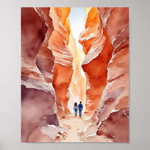 Poster Aquarelle Antelope Canyon