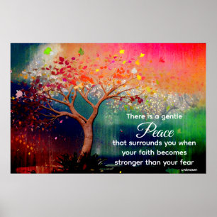 Poster *~* Aquarelle Arbre AP81 Ethérée Calmant Citation