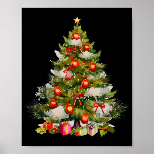 Poster Aquarelle Arbre de Noël, Décor de vacances