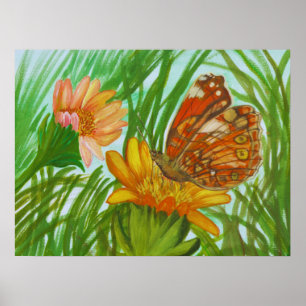 Poster Aquarelle – Art floral botanique peint à la main