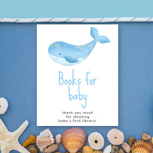 Poster Aquarelle baleine - Livres pour bébé