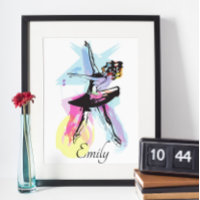 Aquarelle Ballerina Dancer Thème