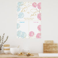 Aquarelle bleu rose Sexe Révéler le bulletin de vo