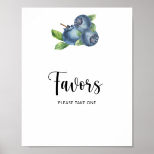 Poster Aquarelle bleuet favorise